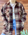 Vintage Woolrich Wool Plaid Hunting Outdoorsman Jacket Coat USA M L