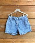 Vintage 1990s Red Tab Levis Light Wash Hemmed Denim Jean Shorts 30