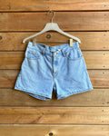 Vintage 1990s Red Tab Levis Light Wash Hemmed Denim Jean Shorts 31