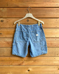 Vintage Y2K POLO Ralph Lauren "Marisa Short" Carpenter Hemmed Jean Shorts Medium Wash 4