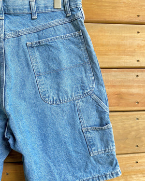 Vintage Y2K Wrangler Carpenter Hemmed Jean Shorts Medium Wash size 33