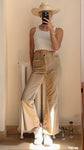 Vintage 1970s LEEs Tan Corduroy Flare Pants Size 29  Made in USA