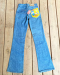 Vintage 1970s Deastock LEE RIDERS Bootcut Flares Jeans 26 Made in USA