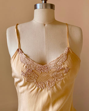 Vintage 1930s Pink Silk and Lace On Bias Step In Romper Onesie Size XS 2